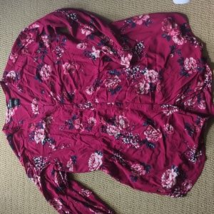 Torrid 2 floral long sleeve button down top
